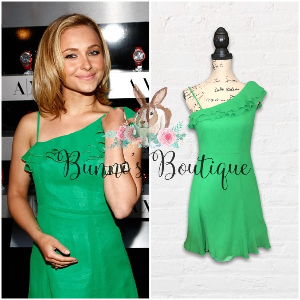 Hayden Panettiere's Armani Exchange Ruffle Dress
